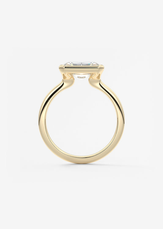 Oval Solitaire With Raised Basket Gallery Lab Grown Diamond Engagement Ring