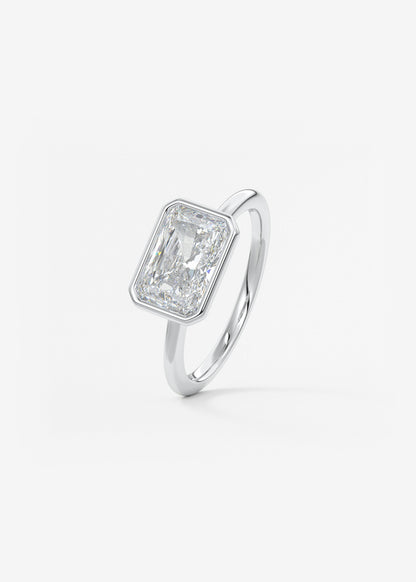 Oval Solitaire With Raised Basket Gallery Lab Grown Diamond Engagement Ring