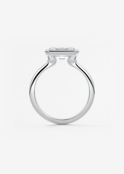 Oval Solitaire With Raised Basket Gallery Lab Grown Diamond Engagement Ring
