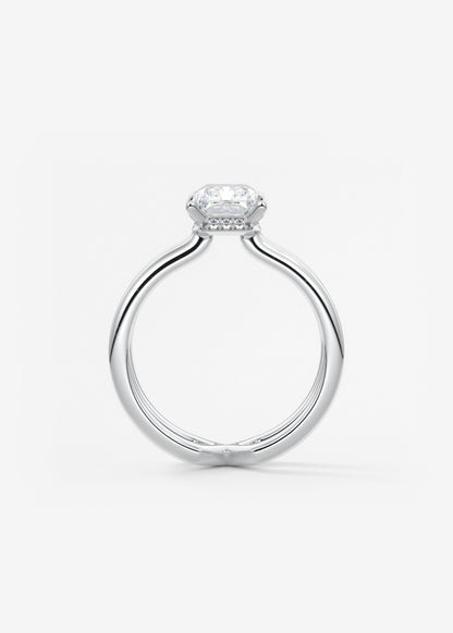 Oval Solitaire With Raised Basket Gallery Lab Grown Diamond Engagement Ring