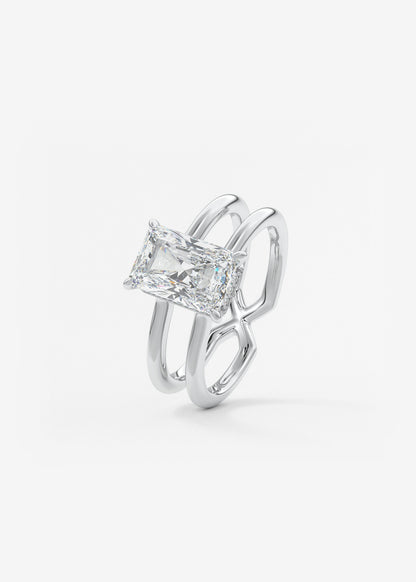 Oval Solitaire With Raised Basket Gallery Lab Grown Diamond Engagement Ring