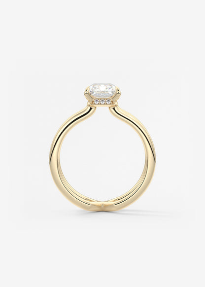 Oval Solitaire With Raised Basket Gallery Lab Grown Diamond Engagement Ring
