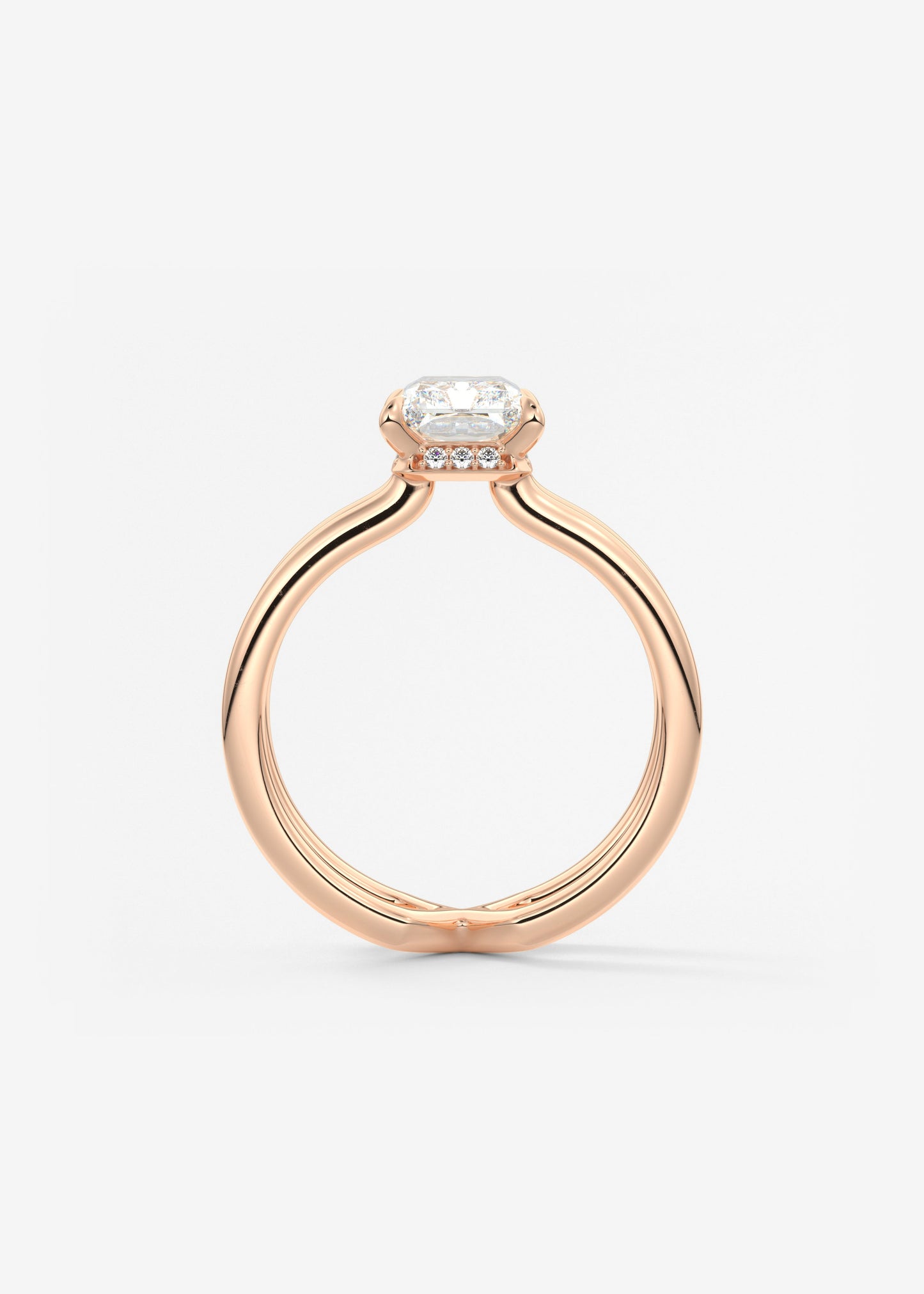 Oval Solitaire With Raised Basket Gallery Lab Grown Diamond Engagement Ring