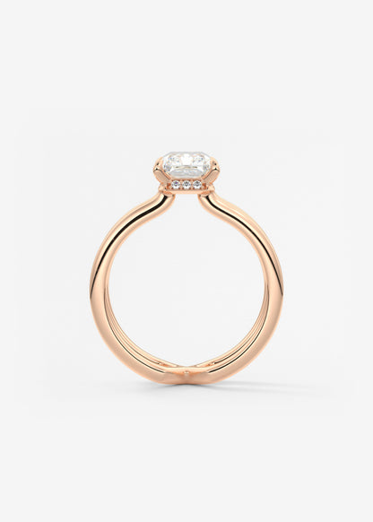 Oval Solitaire With Raised Basket Gallery Lab Grown Diamond Engagement Ring