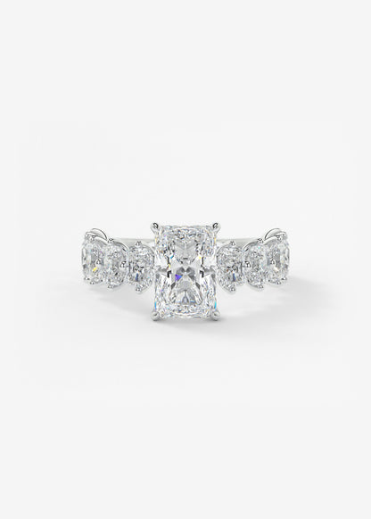 Oval Solitaire With Raised Basket Gallery Lab Grown Diamond Engagement Ring