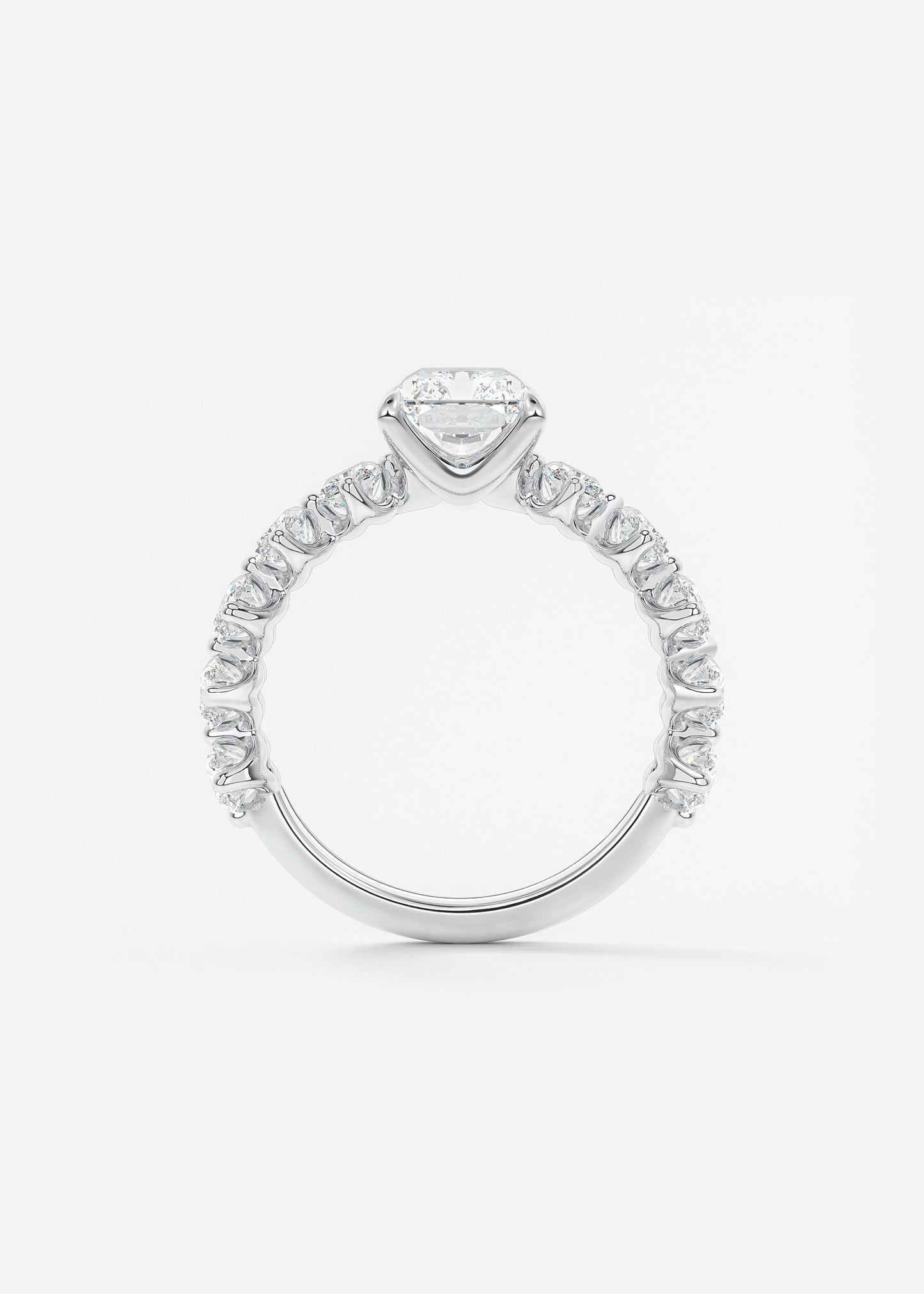 Oval Solitaire With Raised Basket Gallery Lab Grown Diamond Engagement Ring