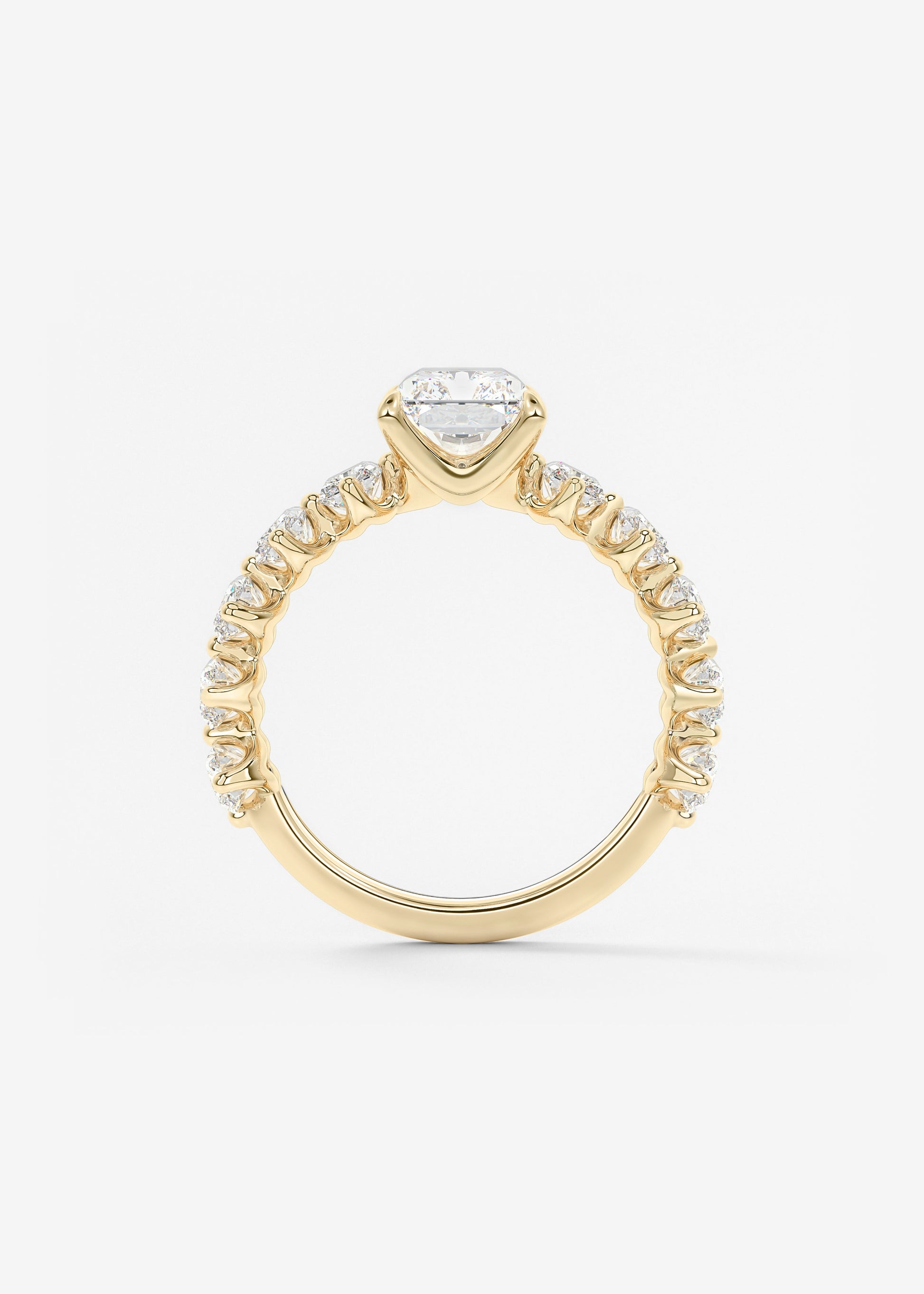 Oval Solitaire With Raised Basket Gallery Lab Grown Diamond Engagement Ring