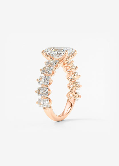 Oval Solitaire With Raised Basket Gallery Lab Grown Diamond Engagement Ring