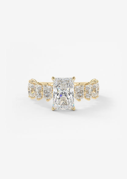Oval Solitaire With Raised Basket Gallery Lab Grown Diamond Engagement Ring