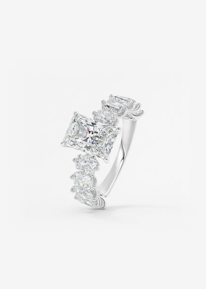 Oval Solitaire With Raised Basket Gallery Lab Grown Diamond Engagement Ring