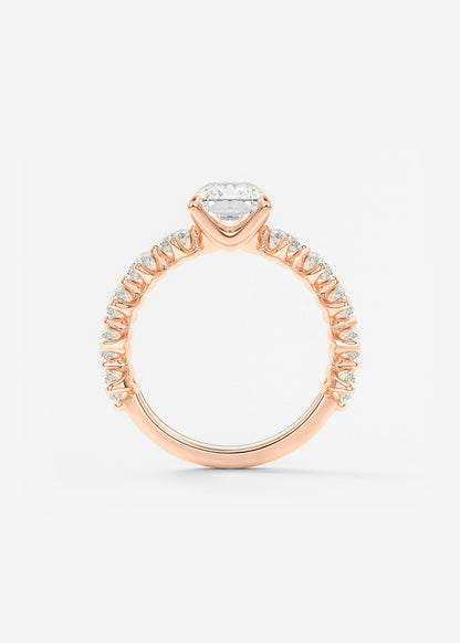 Oval Solitaire With Raised Basket Gallery Lab Grown Diamond Engagement Ring