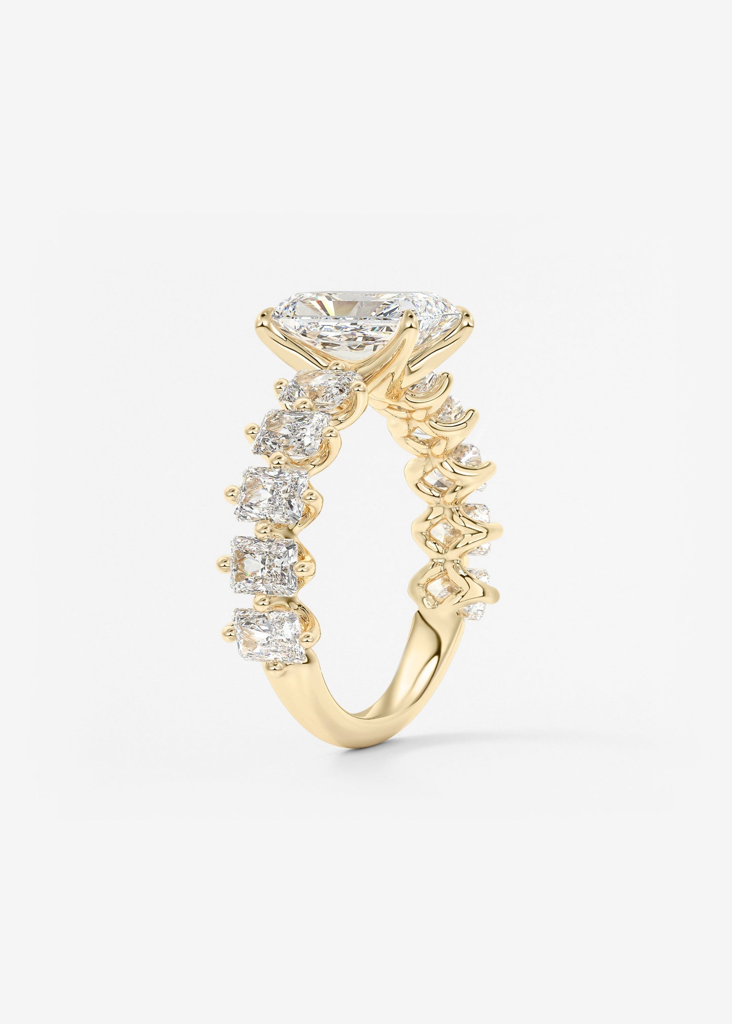 Oval Solitaire With Raised Basket Gallery Lab Grown Diamond Engagement Ring