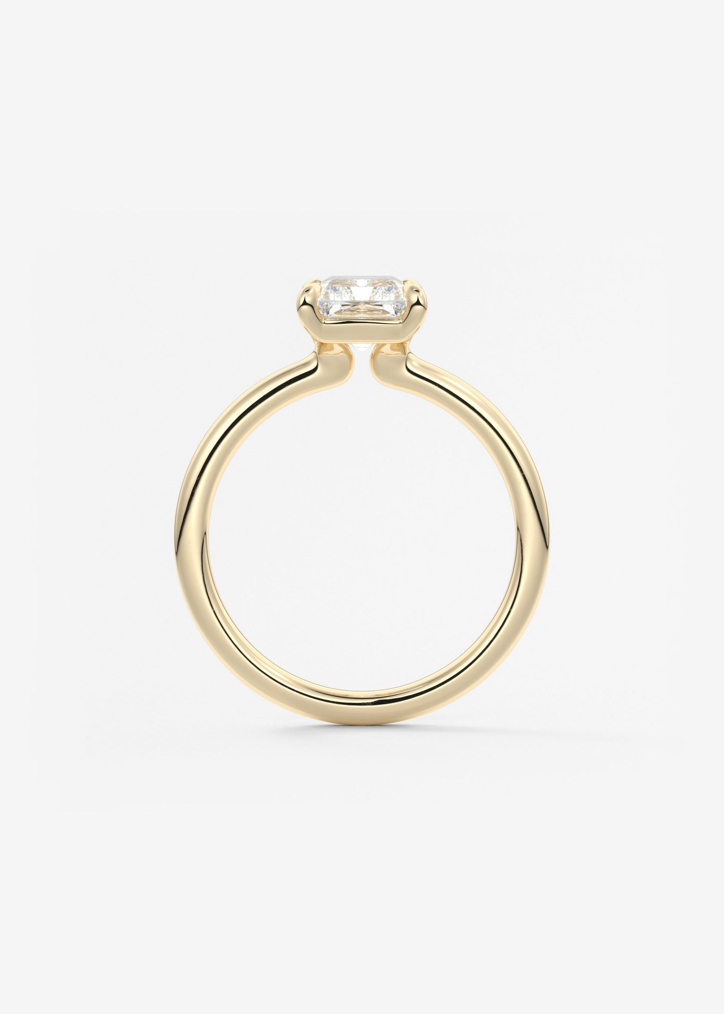 Oval Solitaire With Raised Basket Gallery Lab Grown Diamond Engagement Ring