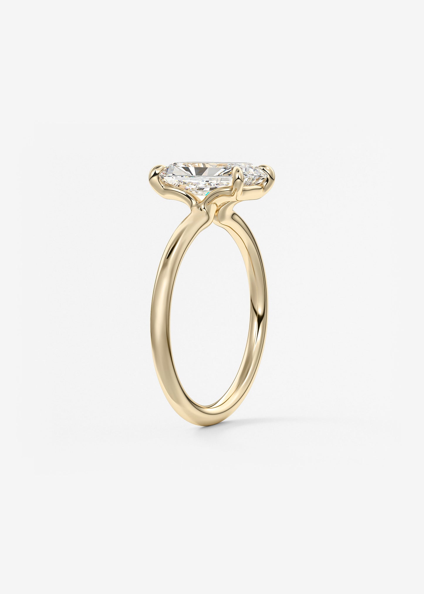 Oval Solitaire With Raised Basket Gallery Lab Grown Diamond Engagement Ring