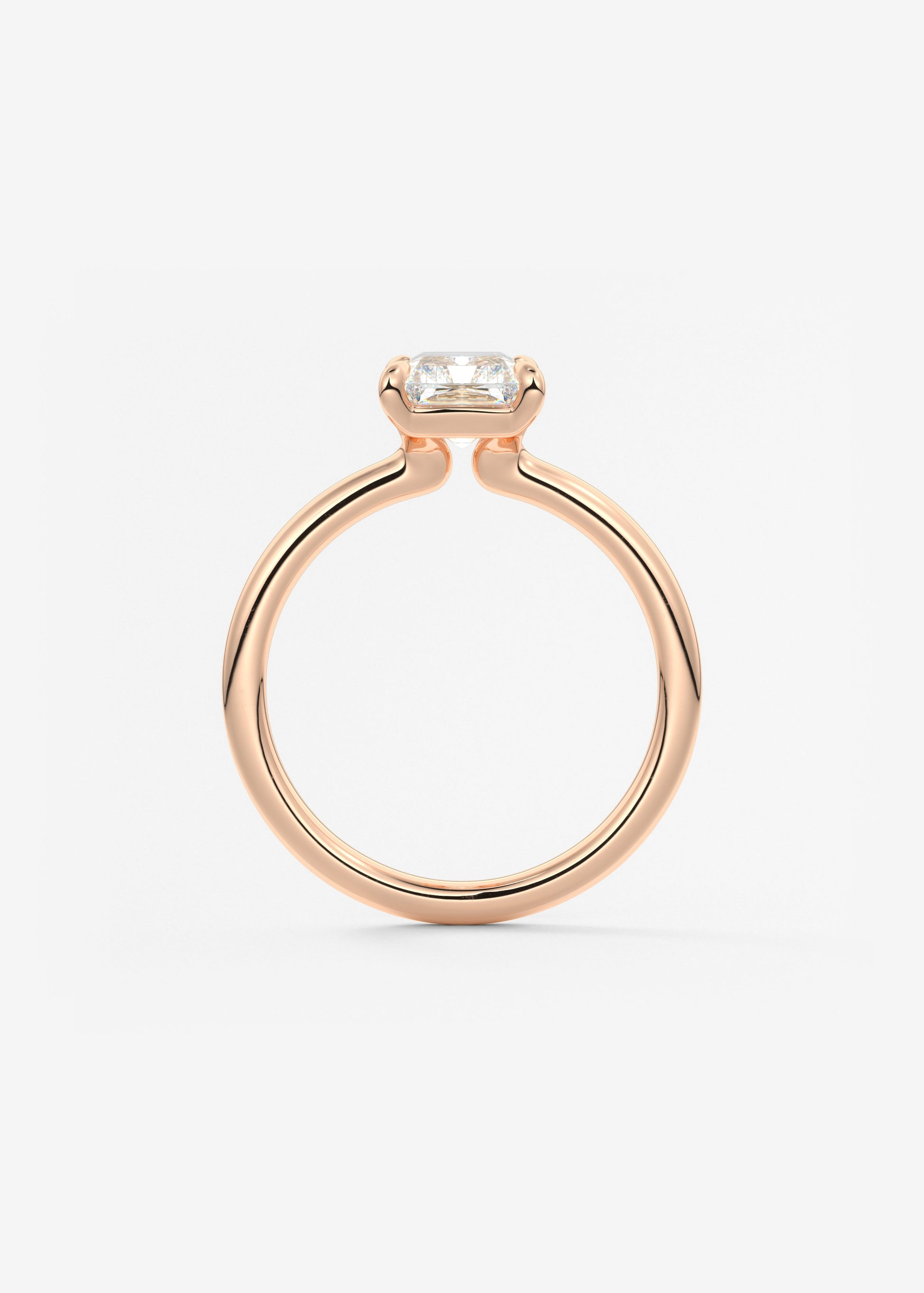Oval Solitaire With Raised Basket Gallery Lab Grown Diamond Engagement Ring