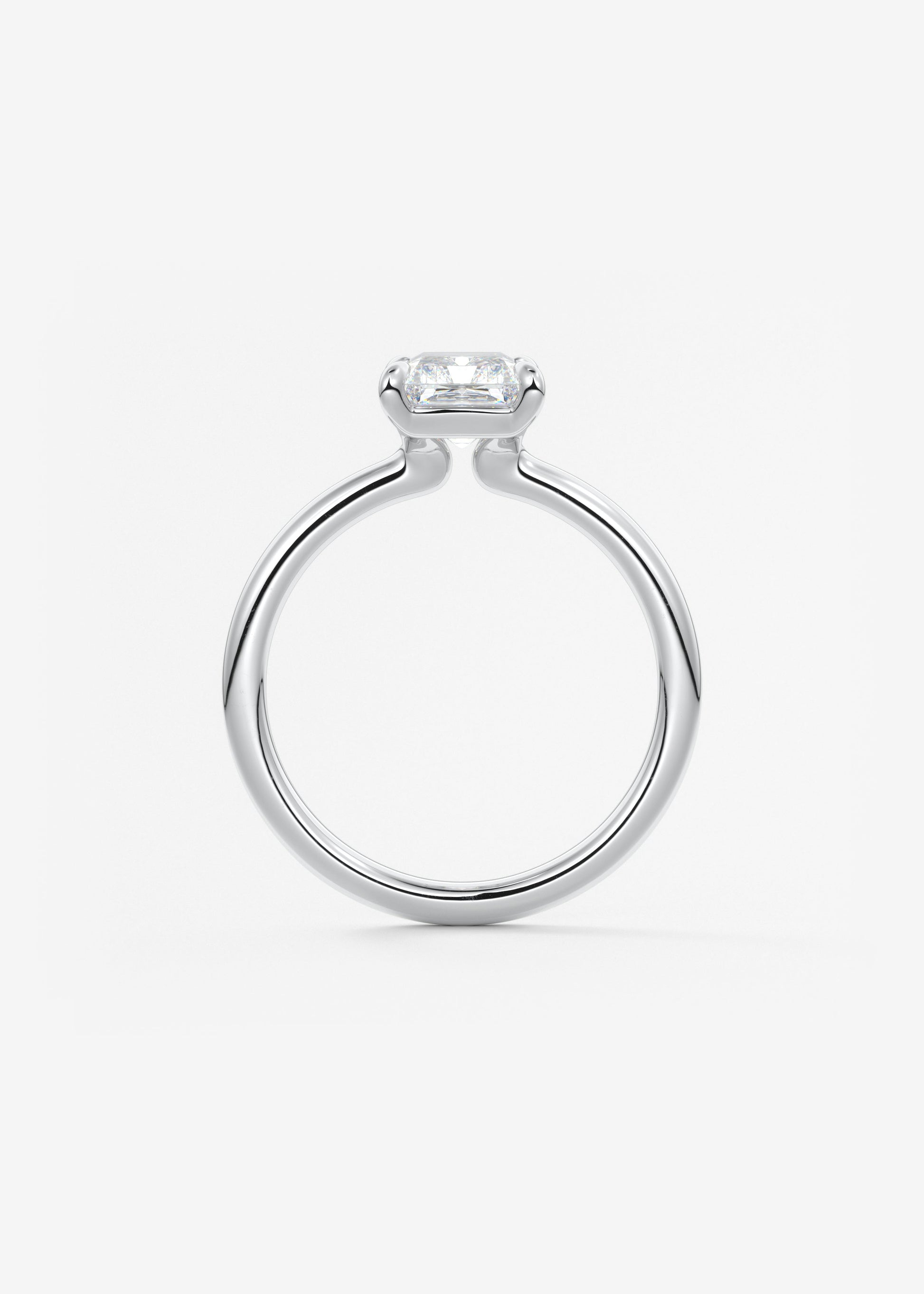 Oval Solitaire With Raised Basket Gallery Lab Grown Diamond Engagement Ring