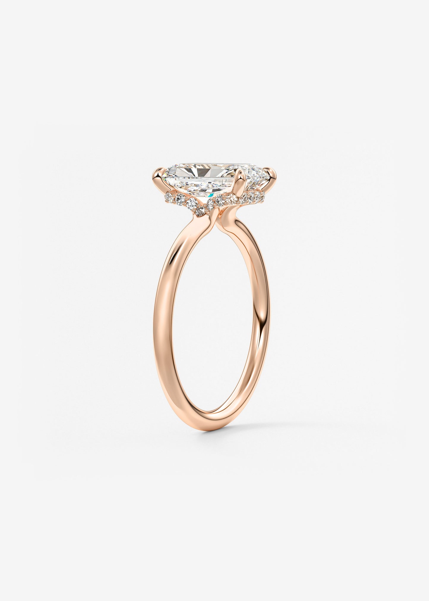 Oval Solitaire With Raised Basket Gallery Lab Grown Diamond Engagement Ring