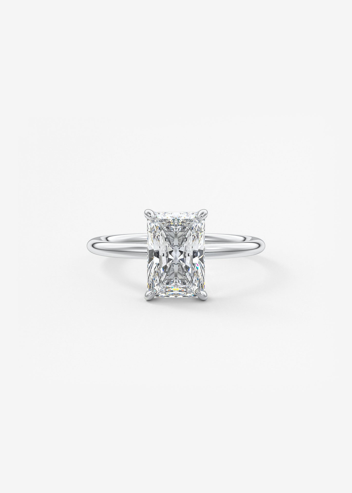 Oval Solitaire With Raised Basket Gallery Lab Grown Diamond Engagement Ring