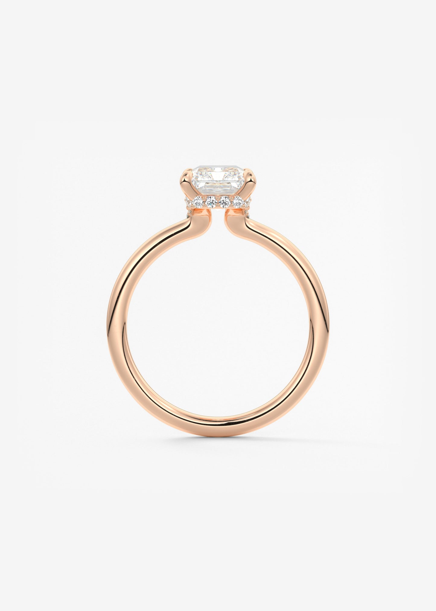 Oval Solitaire With Raised Basket Gallery Lab Grown Diamond Engagement Ring