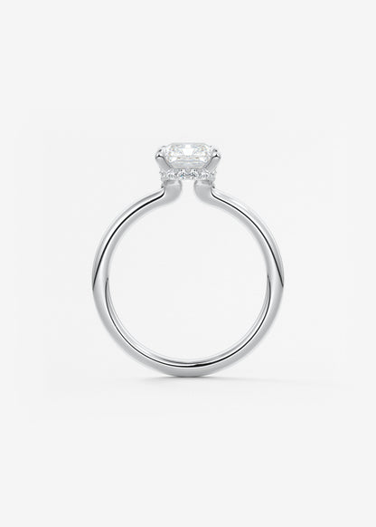 Oval Solitaire With Raised Basket Gallery Lab Grown Diamond Engagement Ring