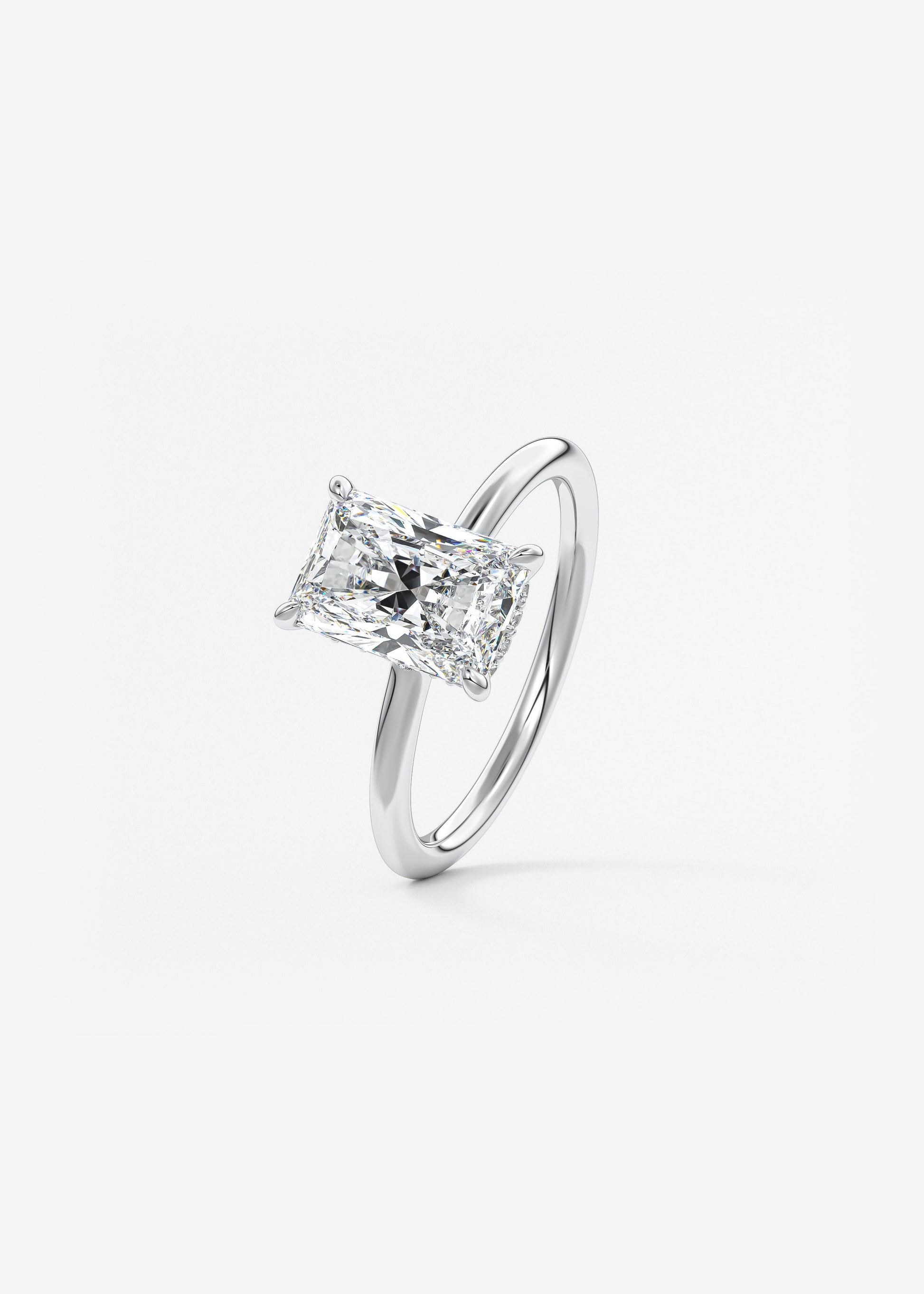Oval Solitaire With Raised Basket Gallery Lab Grown Diamond Engagement Ring