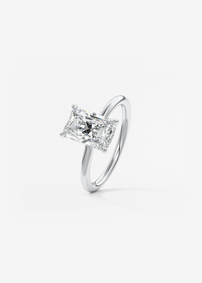 Oval Solitaire With Raised Basket Gallery Lab Grown Diamond Engagement Ring