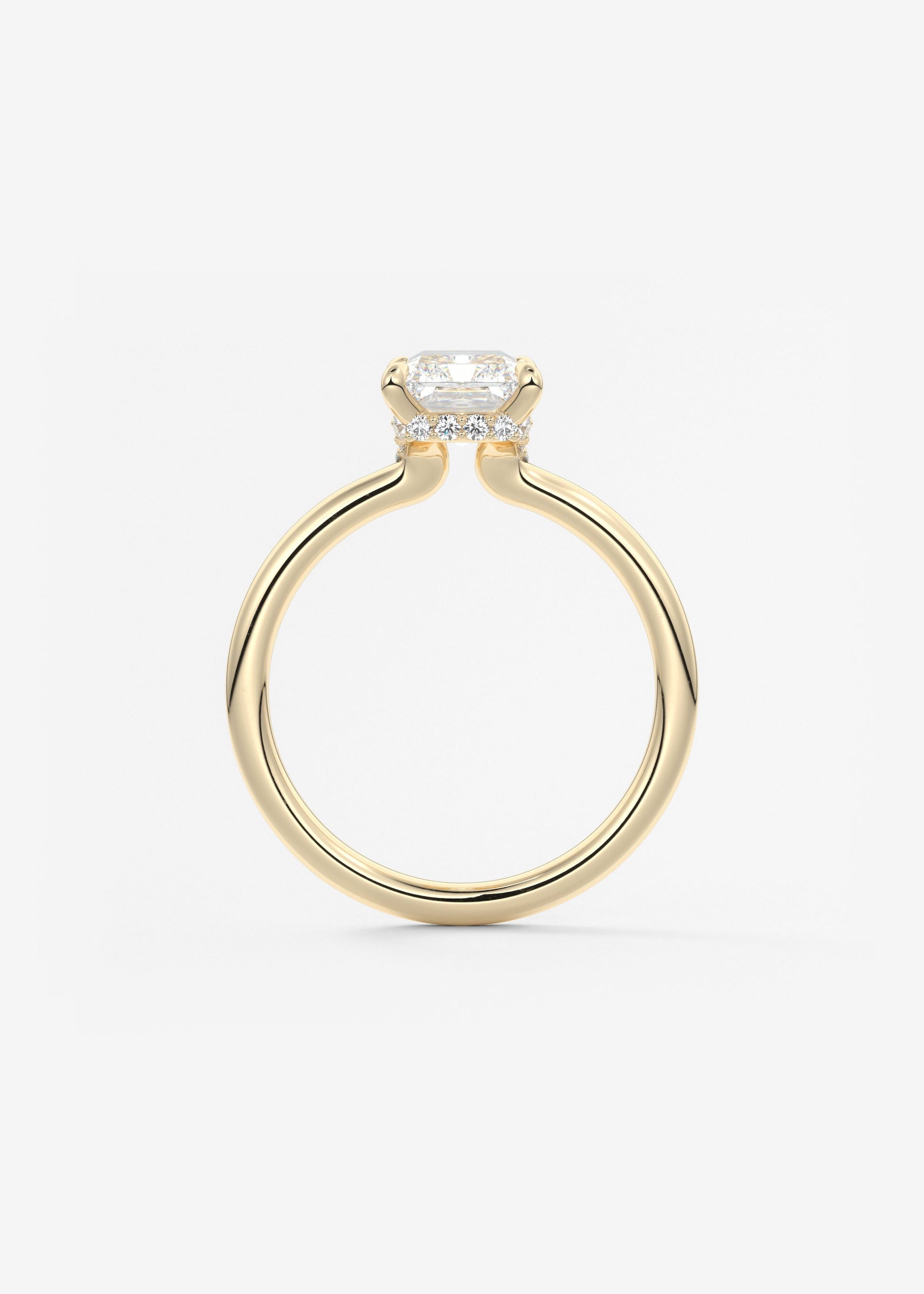 Oval Solitaire With Raised Basket Gallery Lab Grown Diamond Engagement Ring