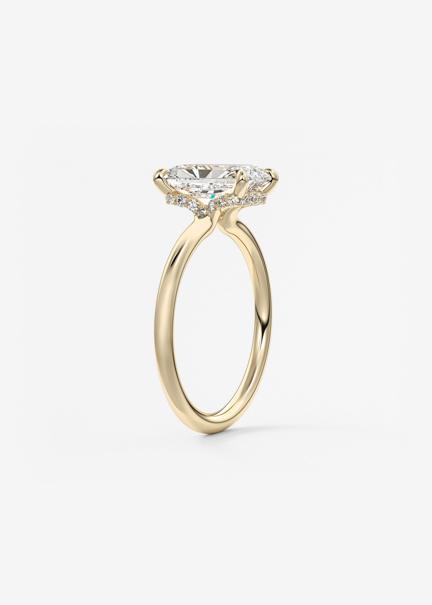 Oval Solitaire With Raised Basket Gallery Lab Grown Diamond Engagement Ring
