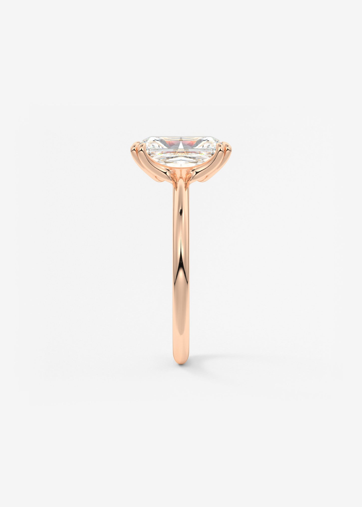 Oval Solitaire With Raised Basket Gallery Lab Grown Diamond Engagement Ring