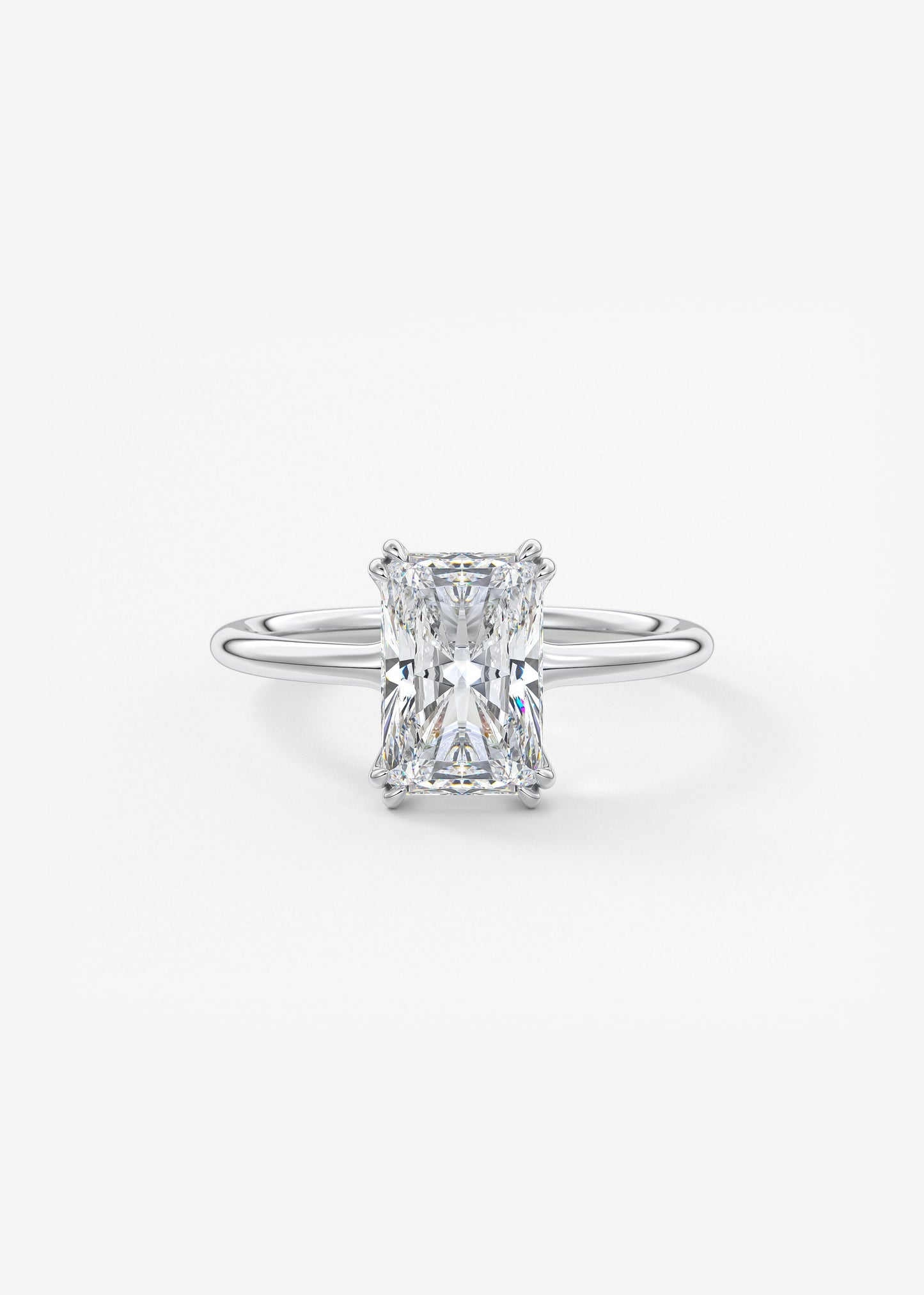 Oval Solitaire With Raised Basket Gallery Lab Grown Diamond Engagement Ring