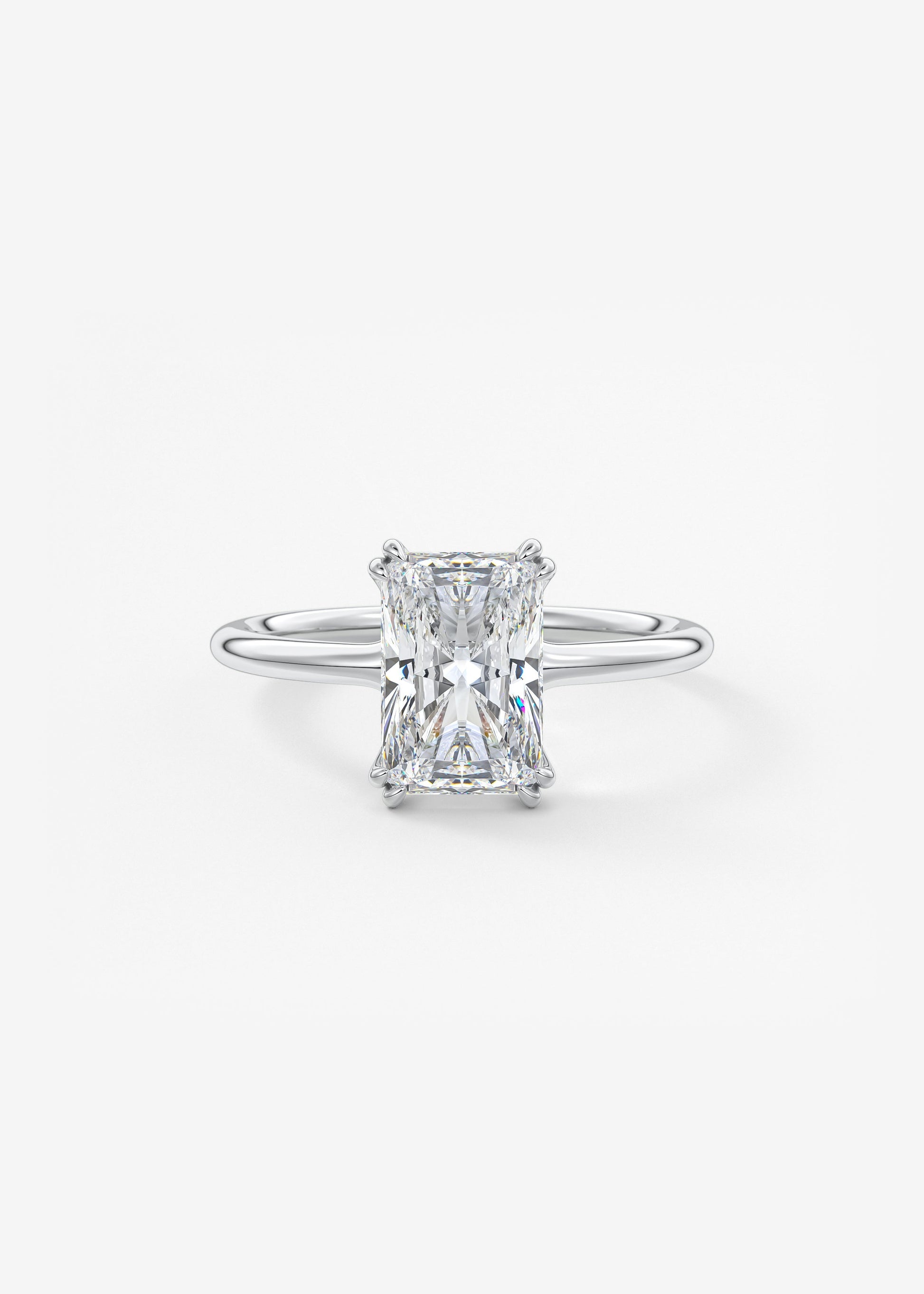 Oval Solitaire With Raised Basket Gallery Lab Grown Diamond Engagement Ring