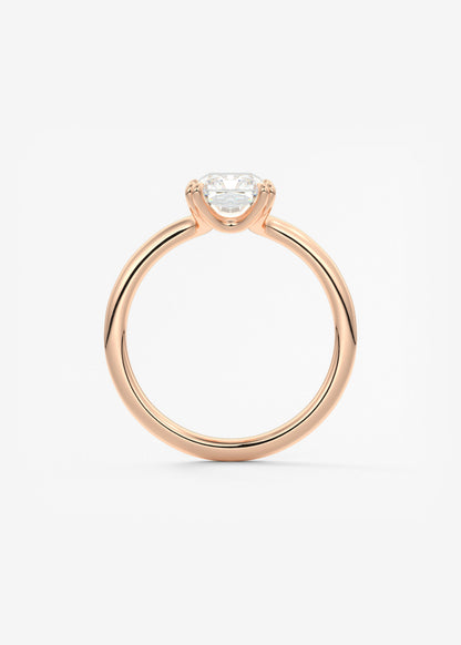 Oval Solitaire With Raised Basket Gallery Lab Grown Diamond Engagement Ring
