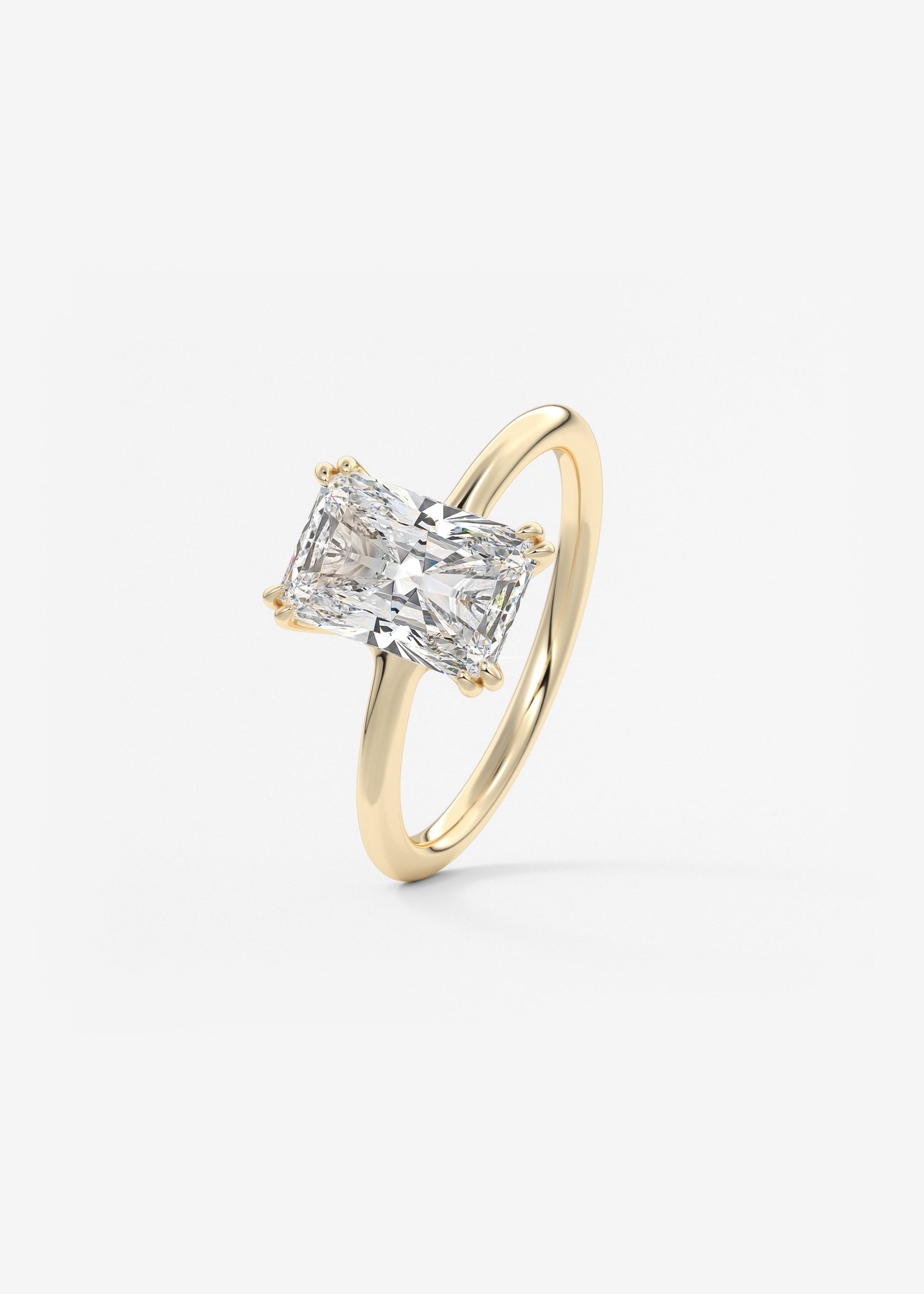 Oval Solitaire With Raised Basket Gallery Lab Grown Diamond Engagement Ring