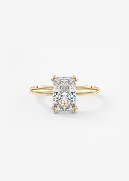 Oval Solitaire With Raised Basket Gallery Lab Grown Diamond Engagement Ring