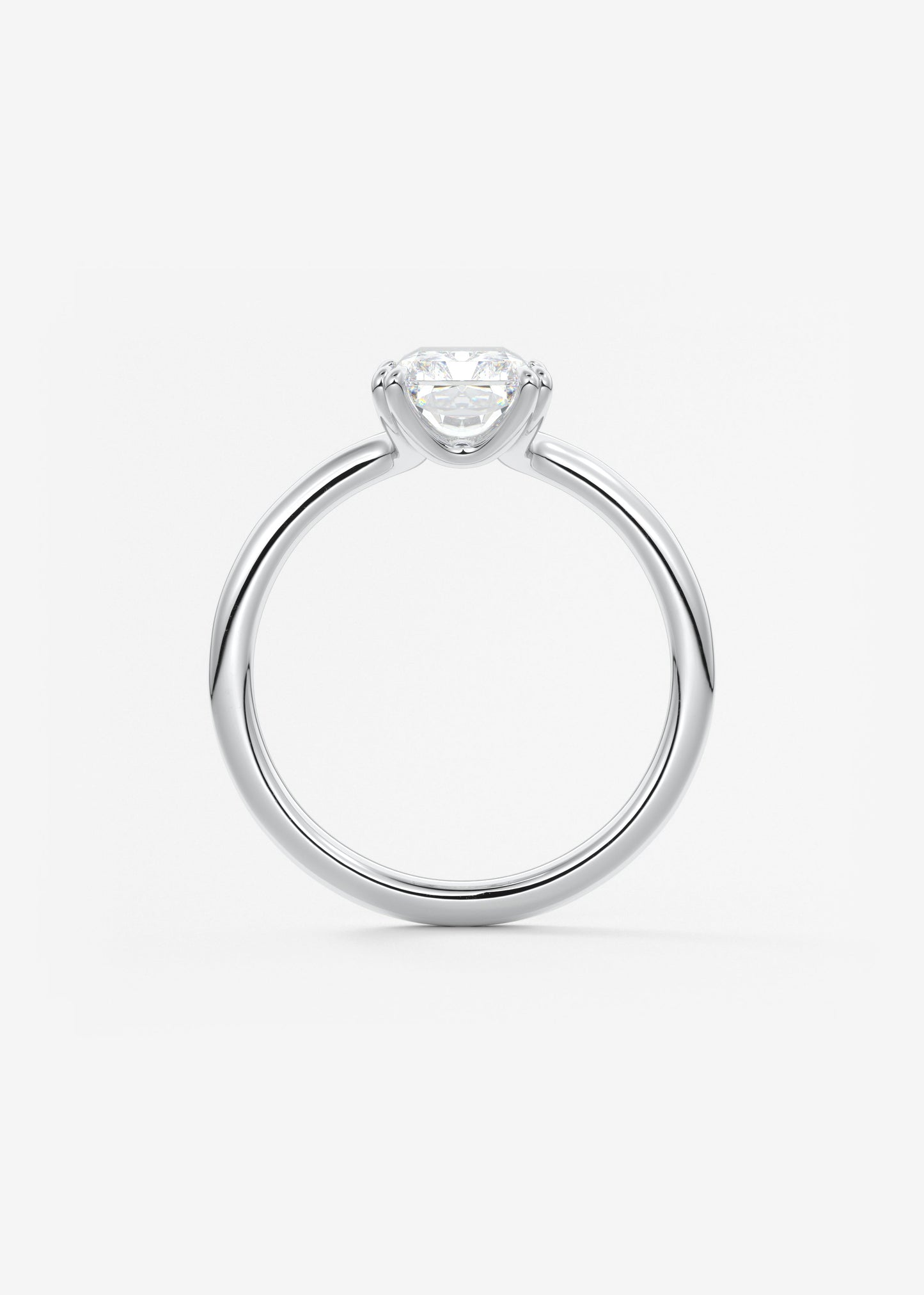 Oval Solitaire With Raised Basket Gallery Lab Grown Diamond Engagement Ring