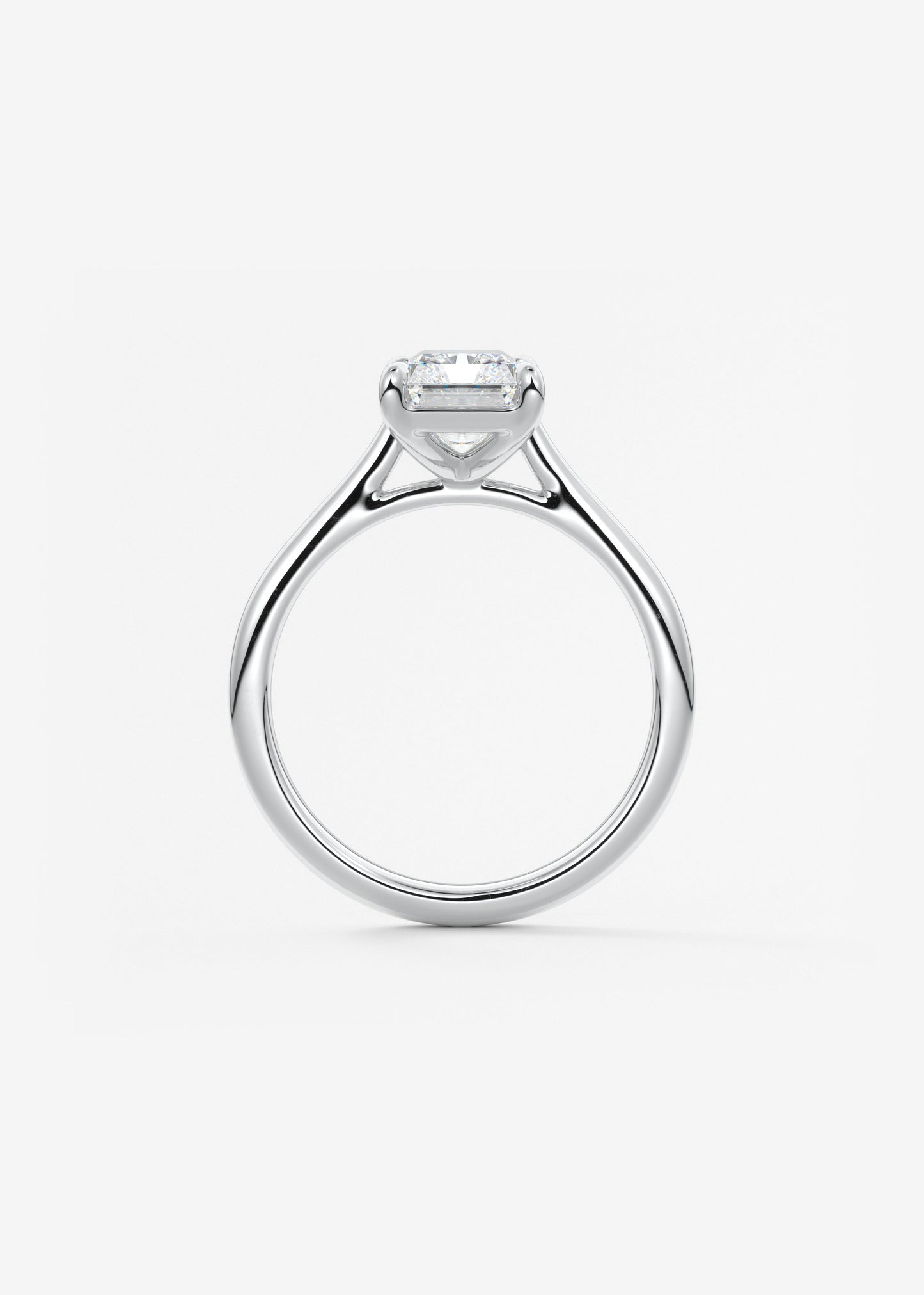 Oval Solitaire With Raised Basket Gallery Lab Grown Diamond Engagement Ring