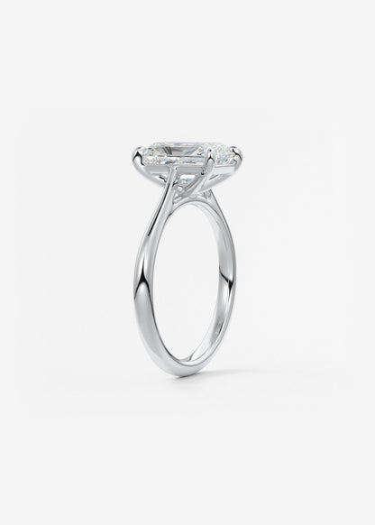 Oval Solitaire With Raised Basket Gallery Lab Grown Diamond Engagement Ring