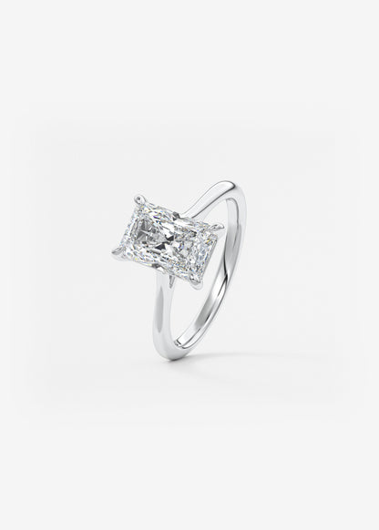 Oval Solitaire With Raised Basket Gallery Lab Grown Diamond Engagement Ring