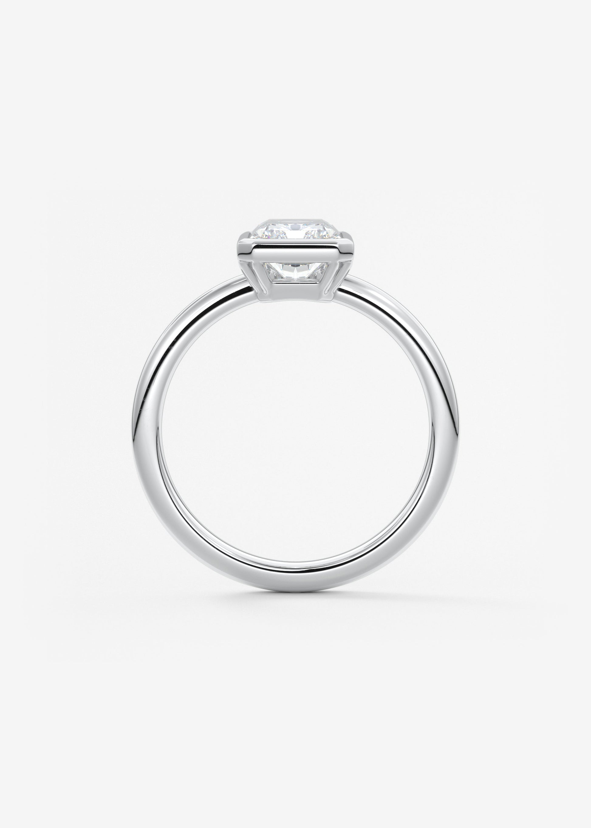 Oval Solitaire With Raised Basket Gallery Lab Grown Diamond Engagement Ring
