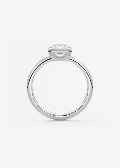 Oval Solitaire With Raised Basket Gallery Lab Grown Diamond Engagement Ring