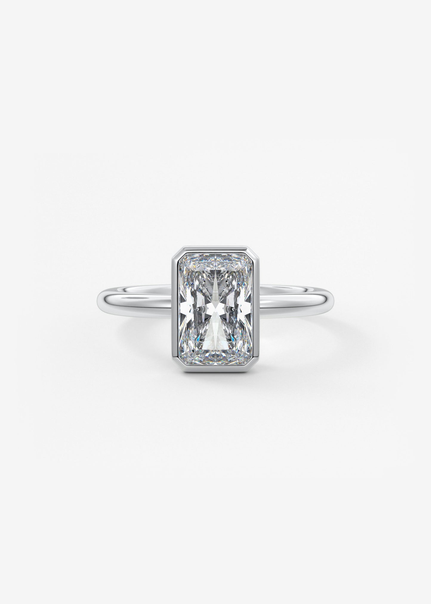 Oval Solitaire With Raised Basket Gallery Lab Grown Diamond Engagement Ring