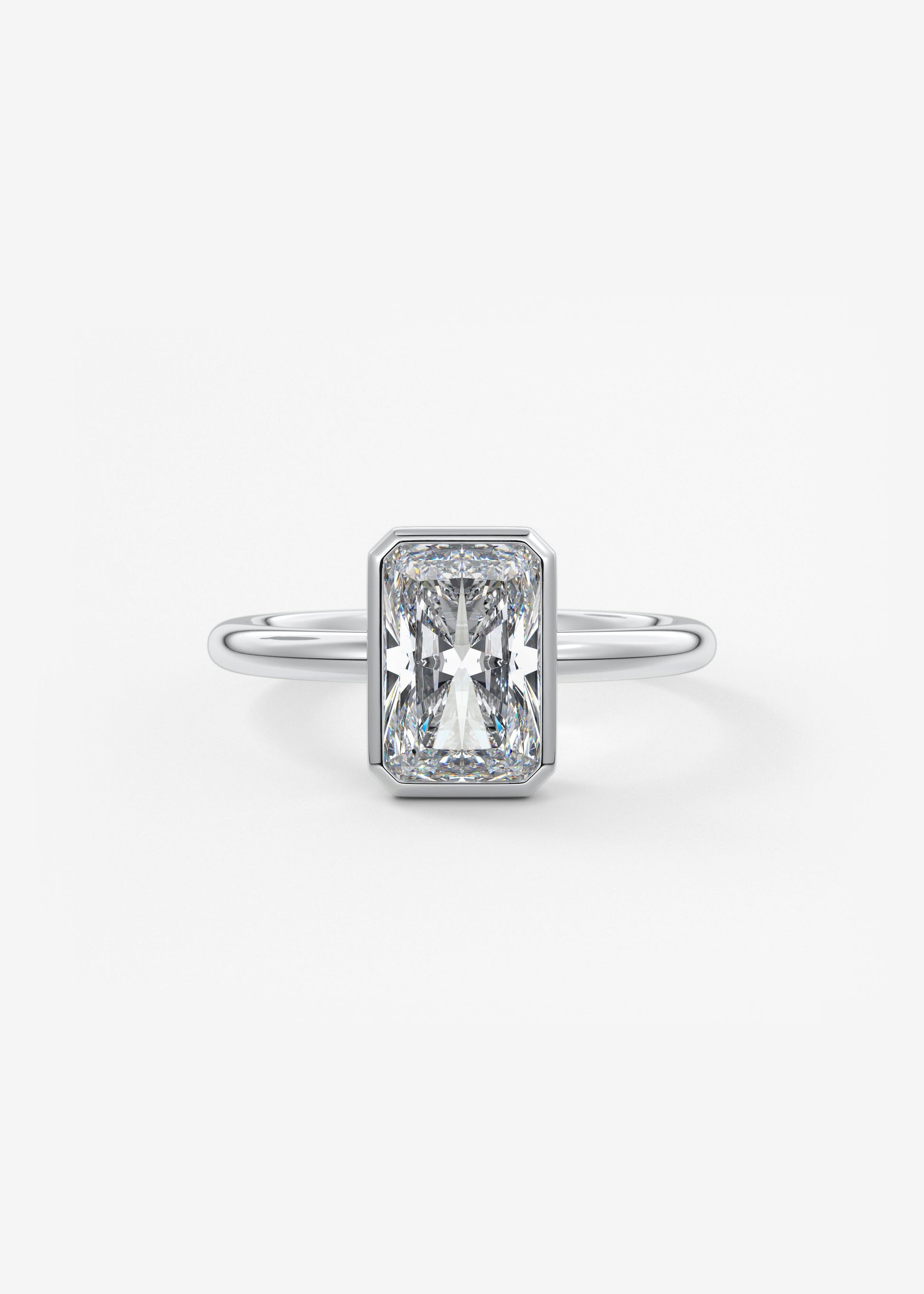 Oval Solitaire With Raised Basket Gallery Lab Grown Diamond Engagement Ring