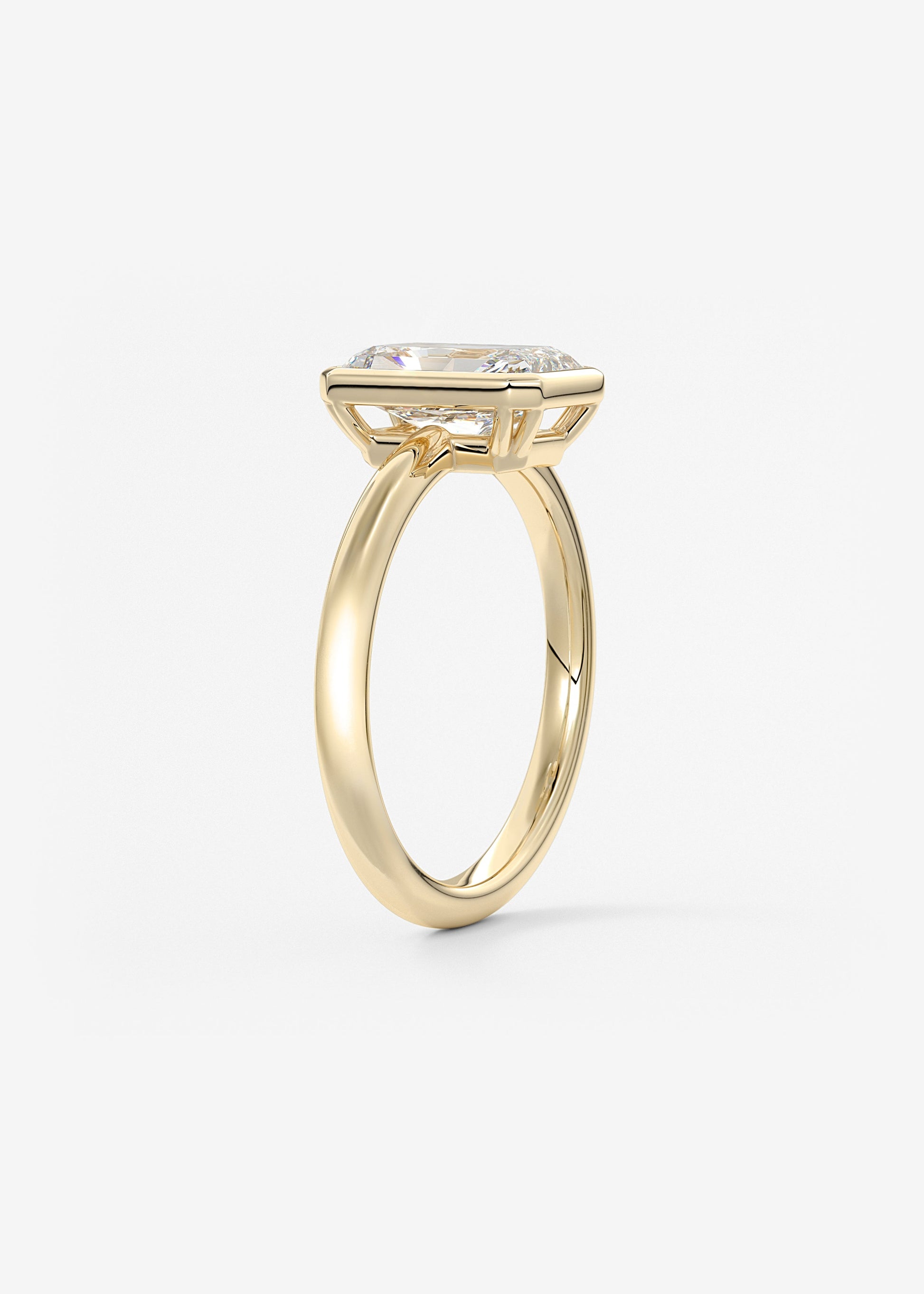 Oval Solitaire With Raised Basket Gallery Lab Grown Diamond Engagement Ring