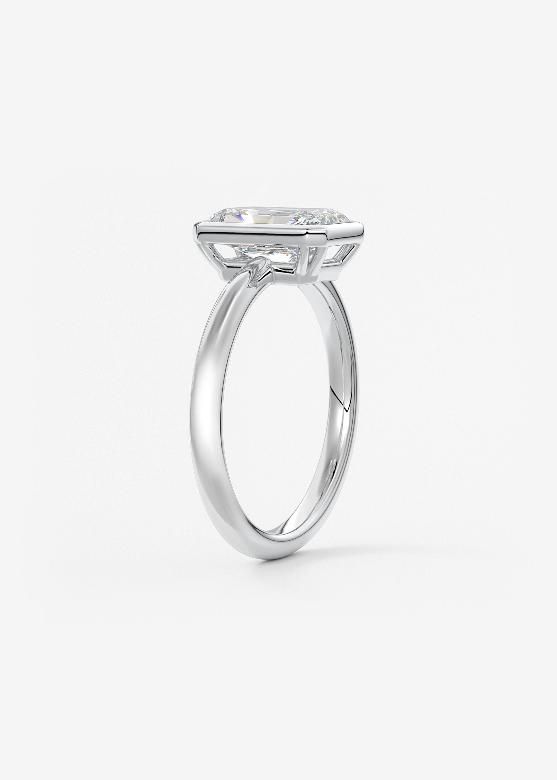 Oval Solitaire With Raised Basket Gallery Lab Grown Diamond Engagement Ring