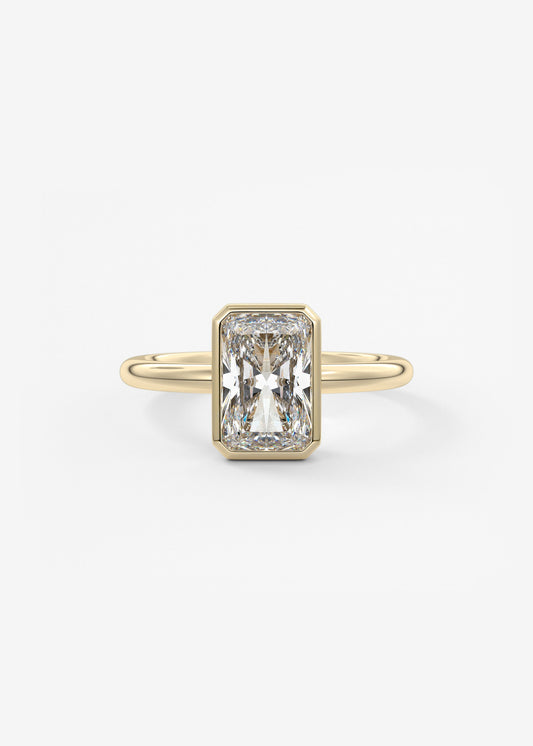 Oval Solitaire With Raised Basket Gallery Lab Grown Diamond Engagement Ring