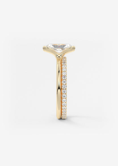 Oval Solitaire With Raised Basket Gallery Lab Grown Diamond Engagement Ring