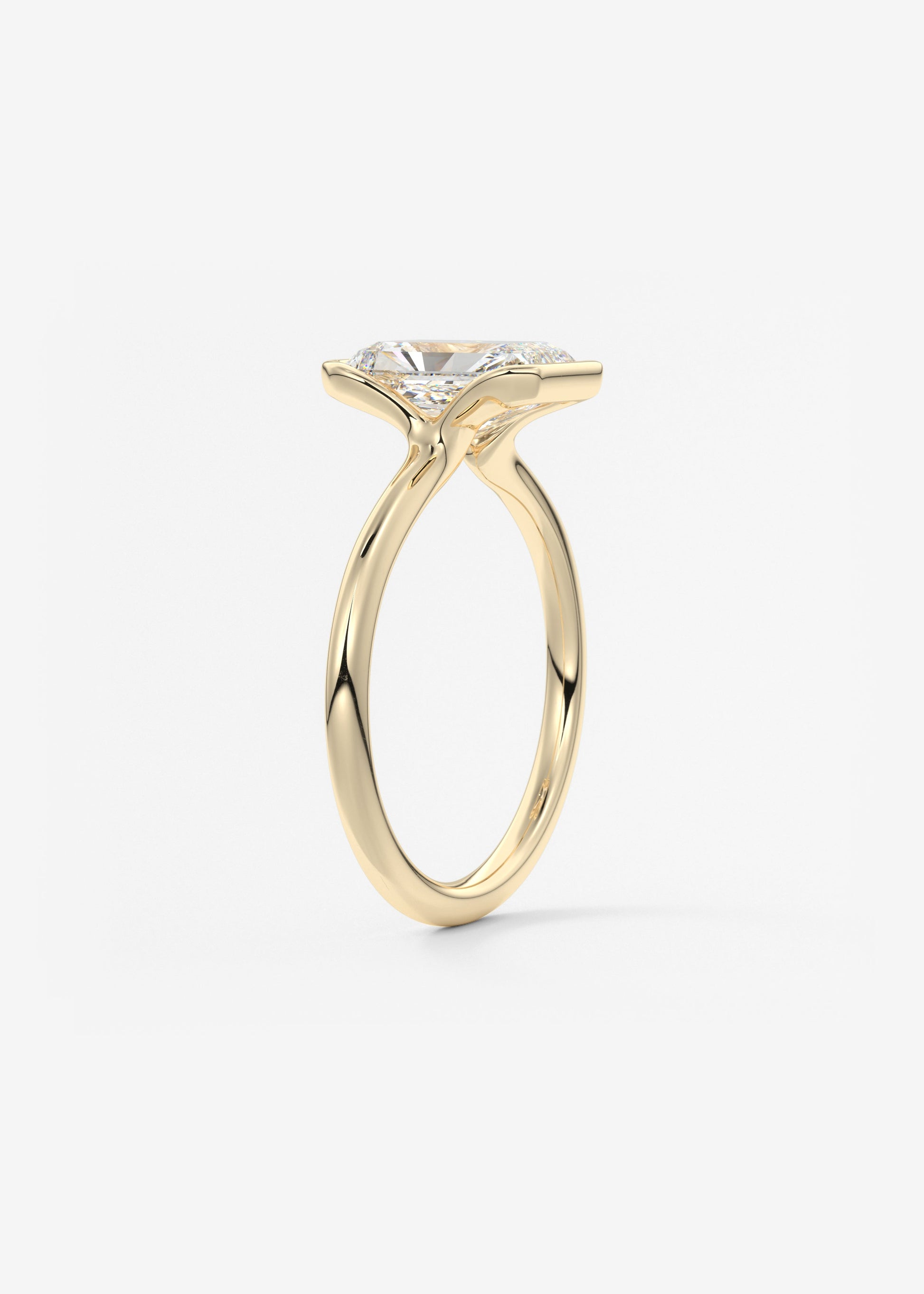 Oval Solitaire With Raised Basket Gallery Lab Grown Diamond Engagement Ring