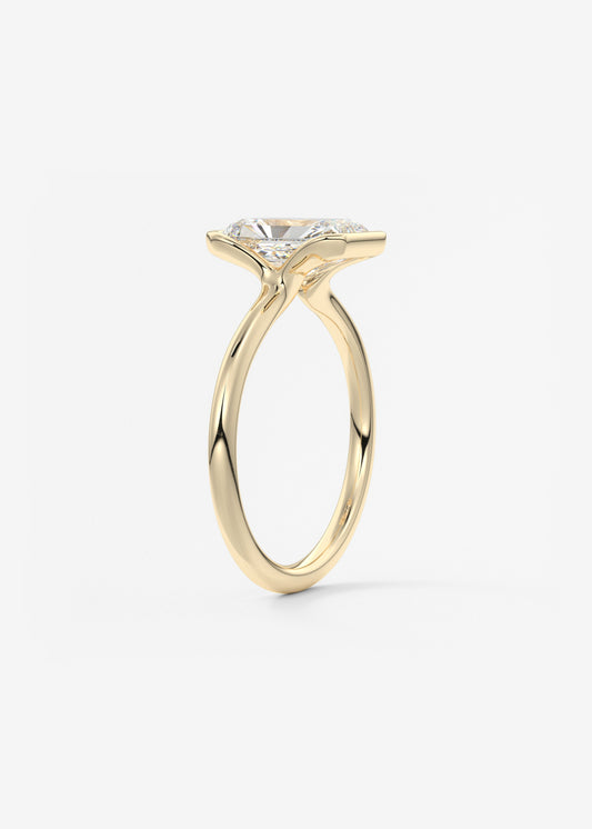 Oval Solitaire With Raised Basket Gallery Lab Grown Diamond Engagement Ring