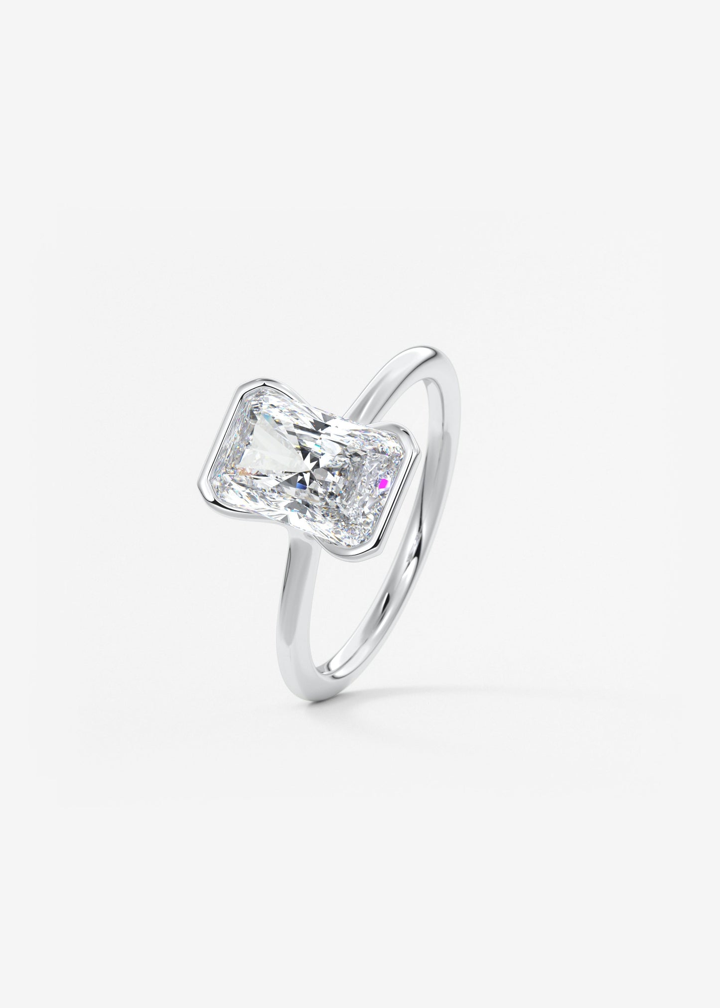 Oval Solitaire With Raised Basket Gallery Lab Grown Diamond Engagement Ring