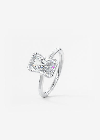 Oval Solitaire With Raised Basket Gallery Lab Grown Diamond Engagement Ring